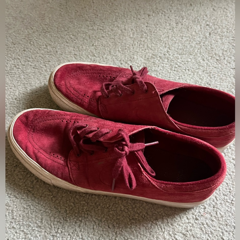 Nike Men's Red Suede Sneakers